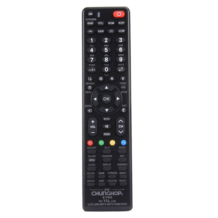 CHUNGHOP E-T908 Universelle Fernbedienung für TCL LED TV / LCD TV / HDTV / 3DTV, für TCL TV