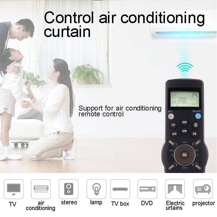 CHUNGHOP RM-L991 Universelle LCD-Fernbedienung mit Lernfunktion für TV VCR SAT CBL DVD CD A/C, RM-L991