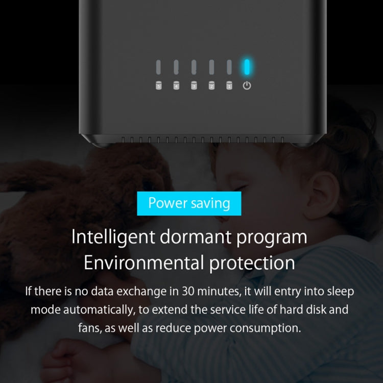 ORICO DS500U3 3,5 Zoll 5-Bay Magnettyp USB 3.0 Festplattengehäuse mit blauem LED-Anzeiger, USB 3.0