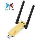 AC1200Mbps 2,4GHz & 5GHz Dual-Band USB 3.0 WiFi Adapter Externe Netzwerkkarte mit 2 externen Antennen, AC1200Mbps USB 3.0
