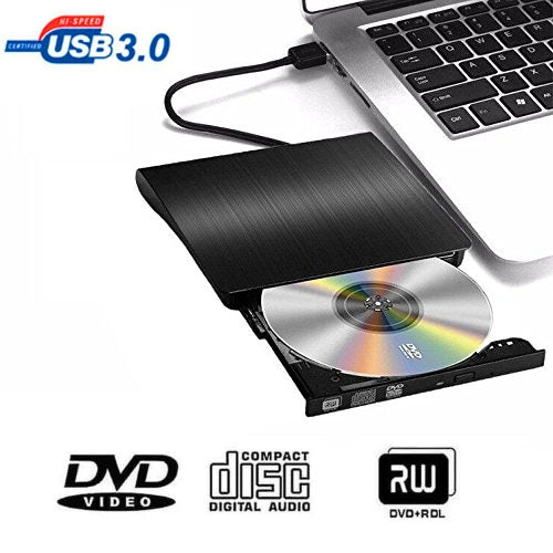 USB 3.0 Pop-up Externes DVD-RW Laufwerk für Mobilgeräte mit gebürsteter Oberfläche, DVD / CD wiederbeschreibbar, Externes ODD & HDD Gerät, gebürstete Oberfläche DVD(B)