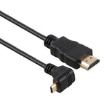 30cm 4K HDMI Männlich zu Micro HDMI Rückwärts gewinkelter Männlich vergoldeter Stecker Adapterkabel, 30cm Rückwärts