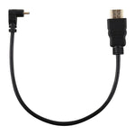 30cm 4K HDMI Männlich zu Micro HDMI Rückwärts gewinkelter Männlich vergoldeter Stecker Adapterkabel, 30cm Rückwärts