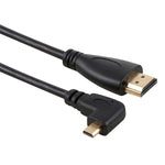 50cm 4K HDMI Männlich zu Micro HDMI Rechts gewinkelter Männlich vergoldeter Stecker Adapterkabel, 50cm Rechts