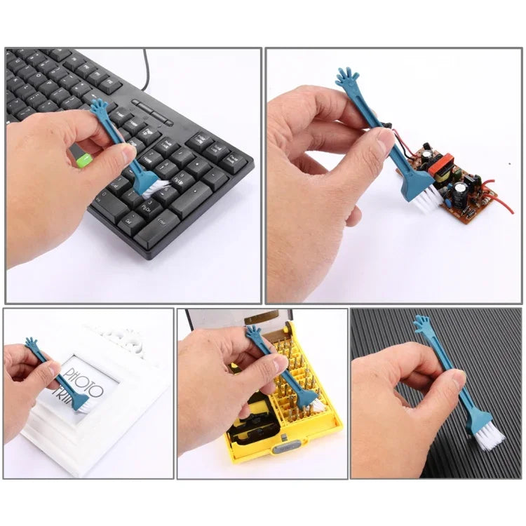 18-teiliges Mini-Mehrzweck-Reinigungsbürstenset für Fensterrillen, Tastaturablagen und Staubführungen