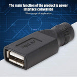 USB Buchse zu 5,5 x 2,1mm Buchse Stecker Adapter, USB Buchse zu 5,5 x 2,1mm