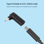 USB-C / Typ-C weiblich zu 4,5 x 3,0mm männlich Stecker Winkeladapter Verbinder, 4,5 x 3,0mm Winkel Schwarz, 4,5 x 3,0mm Winkel Blau