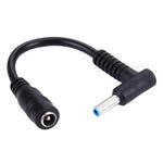 4,5 x 3,0mm Gebogener Stecker zu 5,5 x 2,1mm Buchsen Schnittstellen Stromadapterkabel für Laptop Notebook, Länge: 10cm, 4,5 x 3,0mm Gebogener Stecker