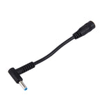 4,5 x 3,0mm Gebogener Stecker zu 5,5 x 2,1mm Buchsen Schnittstellen Stromadapterkabel für Laptop Notebook, Länge: 10cm, 4,5 x 3,0mm Gebogener Stecker