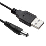 1,5m USB zu DC 5,5mm Strom Federaufrollkabel, AM zu DC 5,5mm, Länge: 1,5m