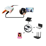 1,5m USB zu DC 5,5mm Strom Federaufrollkabel, AM zu DC 5,5mm, Länge: 1,5m