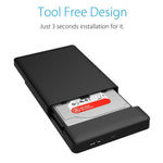 ORICO 2588US3 USB3.0 Externe Festplattenbox Gehäuse für 2,5 Zoll SATA HDD / SSD 9,5mm Laptop PC