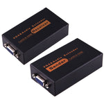 VGA & Audio Extender 1920x1440 HD 100m Cat5e / 6-568B Netzwerkkabel Sender Empfänger Adapter, Übertragungsdistanz: 100m