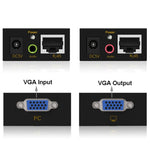 VGA & Audio Extender 1920x1440 HD 100m Cat5e / 6-568B Netzwerkkabel Sender Empfänger Adapter, Übertragungsdistanz: 100m