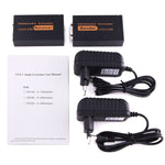 VGA & Audio Extender 1920x1440 HD 100m Cat5e / 6-568B Netzwerkkabel Sender Empfänger Adapter, Übertragungsdistanz: 100m
