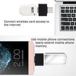 USB-C / Type-C Stecker auf USB 2.0 Buchse OTG-Datenübertragungs-Ladeadapter aus Kunststoff