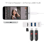 2 in 1 USB 3.1 USB-C / Typ-C zu USB 2.0 KOMBO 3 Ports HUB + TF Kartenleser, 3 Ports USB+TF Karte