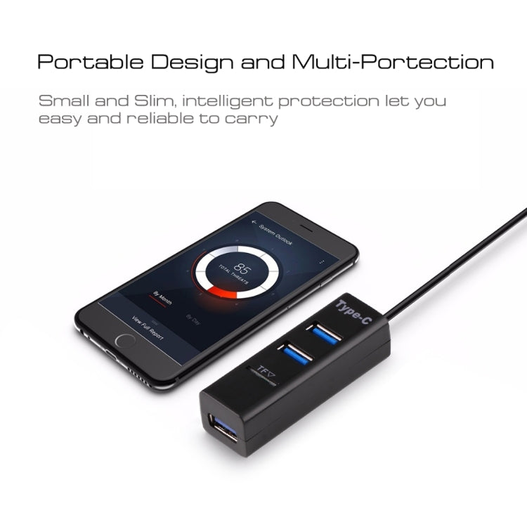 2 in 1 USB 3.1 USB-C / Typ-C zu USB 2.0 KOMBO 3 Ports HUB + TF Kartenleser, 3 Ports USB+TF Karte