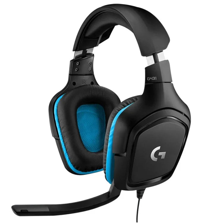 Logitech G431 Dolby 7.1 Surround Sound Stereo Faltbares Geräuschunterdrückungs-Wettkampf-Gaming-Headset, G431