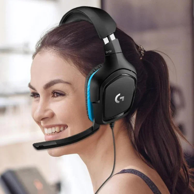 Logitech G431 Dolby 7.1 Surround Sound Stereo Faltbares Geräuschunterdrückungs-Wettkampf-Gaming-Headset, G431