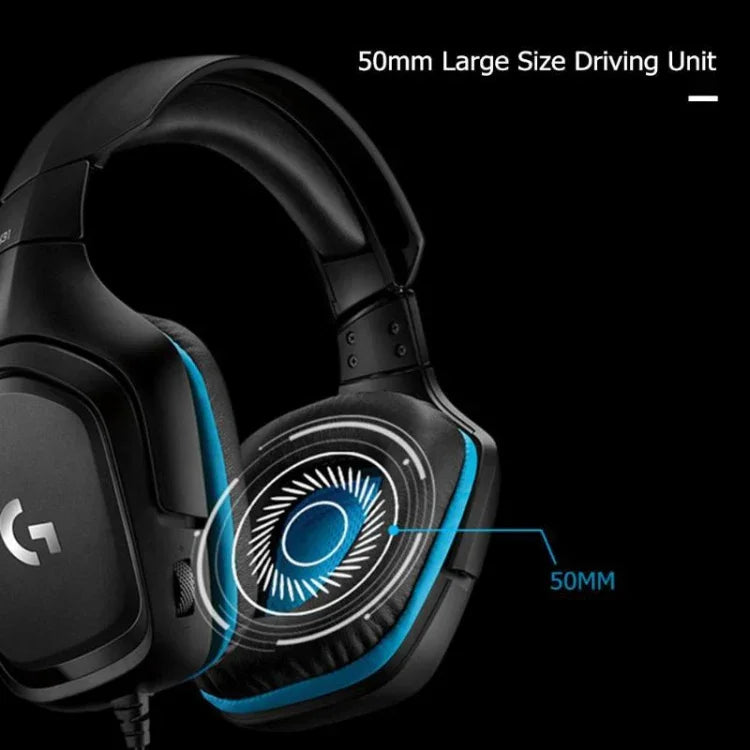 Logitech G431 Dolby 7.1 Surround Sound Stereo Faltbares Geräuschunterdrückungs-Wettkampf-Gaming-Headset, G431