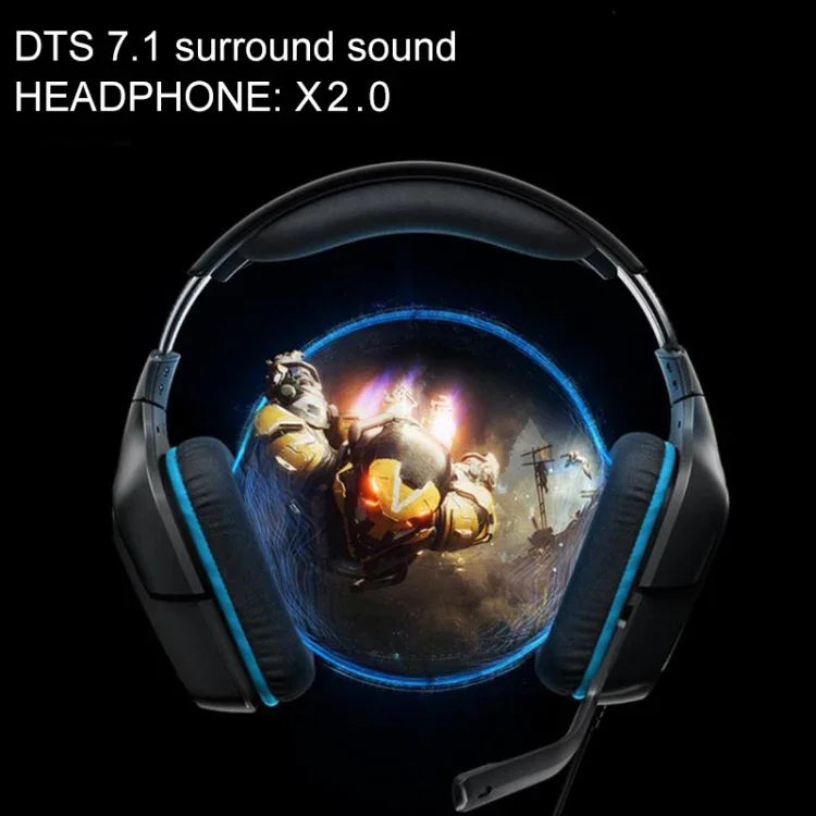Logitech G431 Dolby 7.1 Surround Sound Stereo Faltbares Geräuschunterdrückungs-Wettkampf-Gaming-Headset, G431