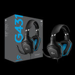 Logitech G431 Dolby 7.1 Surround Sound Stereo Faltbares Geräuschunterdrückungs-Wettkampf-Gaming-Headset, G431