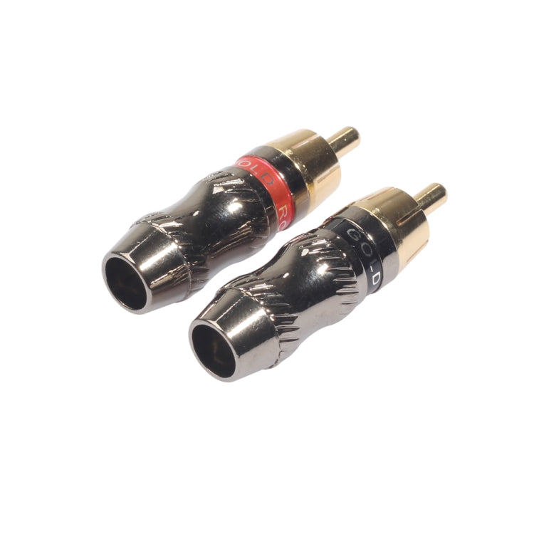 REXLIS TR026 2 Stück RCA Stecker Audioanschluss vergoldeter Adapter für DIY Audiokabel & Videokabel, RCA Stecker