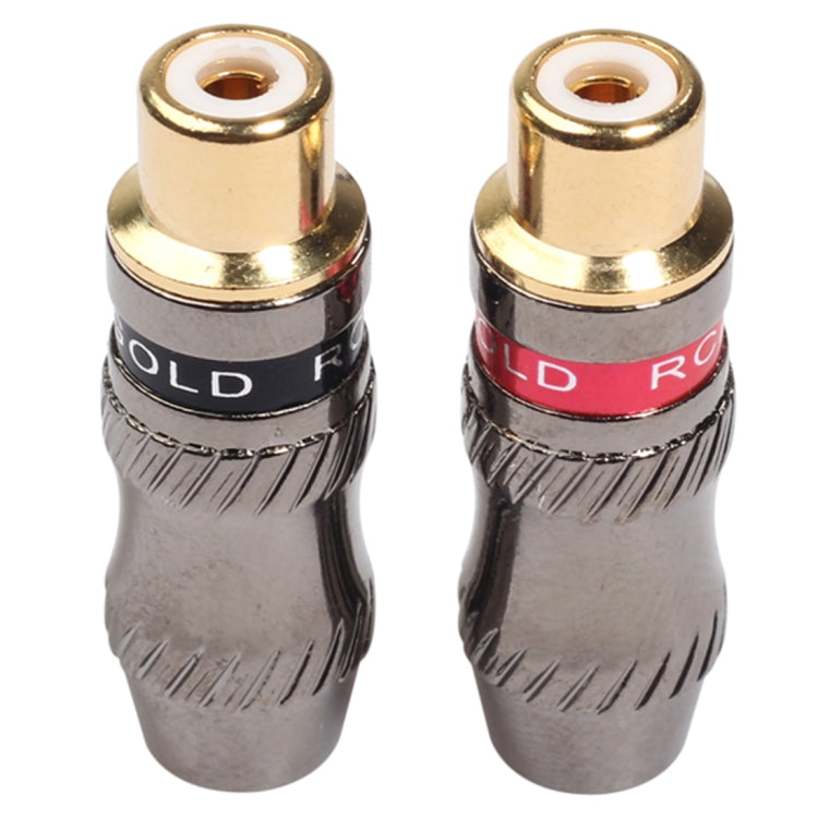REXLIS TR026-1 2 Stück RCA Buchse Audioanschluss vergoldeter Adapter für DIY Audiokabel & Videokabel, RCA Buchse