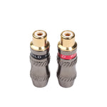 REXLIS TR026-1 2 Stück RCA Buchse Audioanschluss vergoldeter Adapter für DIY Audiokabel & Videokabel, RCA Buchse