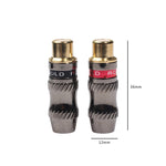 REXLIS TR026-1 2 Stück RCA Buchse Audioanschluss vergoldeter Adapter für DIY Audiokabel & Videokabel, RCA Buchse