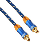 EMK LSYJ-A 2 m OD6,0 mm Vergoldetes Metall Toslink Stecker zu Stecker Digitales optisches Audiokabel, Länge: 2 m
