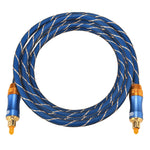EMK LSYJ-A 2 m OD6,0 mm Vergoldetes Metall Toslink Stecker zu Stecker Digitales optisches Audiokabel, Länge: 2 m