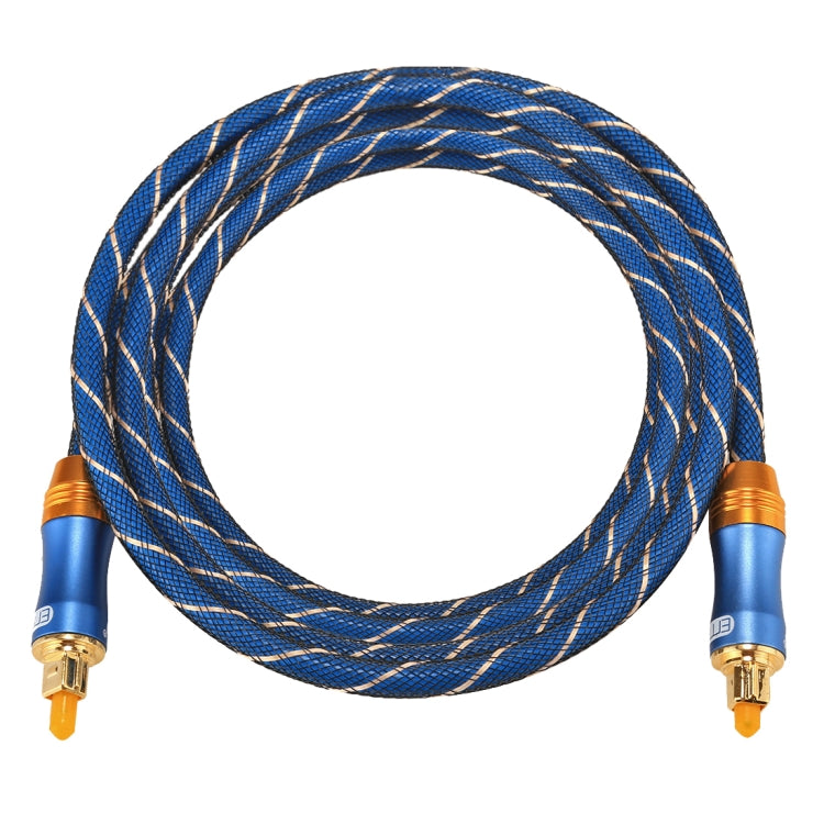 EMK LSYJ-A 2 m OD6,0 mm Vergoldetes Metall Toslink Stecker zu Stecker Digitales optisches Audiokabel, Länge: 2 m