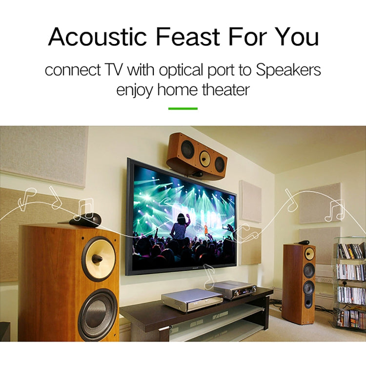 EMK LSYJ-A 2 m OD6,0 mm Vergoldetes Metall Toslink Stecker zu Stecker Digitales optisches Audiokabel, Länge: 2 m