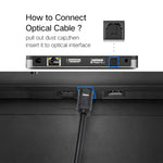 EMK 2 m OD4,0 mm Toslink Stecker zu Stecker Digitales optisches Audiokabel, Länge: 2 m