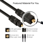 EMK 3 m OD4,0 mm Toslink Stecker zu Stecker Digitales optisches Audiokabel, Länge: 3 m