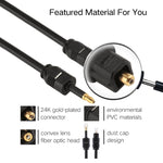 1m OD4.0mm Toslink Stecker zu 3,5mm Mini Toslink Stecker Digitales Optisches Audiokabel, 1m