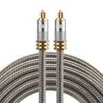 EMK YL-A 3m OD8.0mm Vergoldeter Metallkopf Toslink Stecker-zu-Stecker Digitales Optisches Audiokabel, Länge: 3m