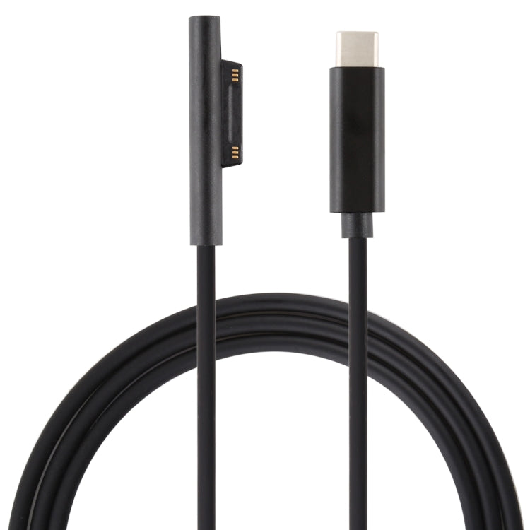 USB-C / Typ-C zu 6-Pin Magnetischem Stecker Laptop Stromladekabel für Microsoft Surface Pro 7 / 6 / 5, Kabellänge: ca. 1,5m, für Microsoft Surface Pro 7 / 6 / 5