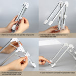 Aluminiumlegierung Laptop Höhenverlängerungs-Halter Ständer Klappbar Tragbarer Computer Wärmeableitungs-Halterung, Größe: 24.5x3.3x2.8cm