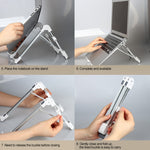 Aluminiumlegierung Laptop Höhenverlängerungs-Halter Ständer Klappbar Tragbarer Computer Wärmeableitungs-Halterung, Größe: 24.5x3.3x2.8cm