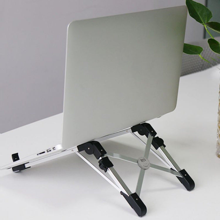 Aluminiumlegierung Laptop Höhenverlängerungs-Halter Ständer Klappbar Tragbarer Computer Wärmeableitungs-Halterung, Größe: 24.5x3.3x2.8cm