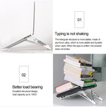 Aluminiumlegierung Laptop Höhenverlängerungs-Halter Ständer Klappbar Tragbarer Computer Wärmeableitungs-Halterung, Größe: 24.5x3.3x2.8cm