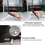 Aluminiumlegierung Laptop Höhenverlängerungs-Halter Ständer Klappbar Tragbarer Computer Wärmeableitungs-Halterung, Größe: 24.5x3.3x2.8cm