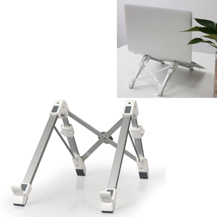 Aluminiumlegierung Laptop Höhenverlängerungs-Halter Ständer Klappbar Tragbarer Computer Wärmeableitungs-Halterung, Größe: 24.5x3.3x2.8cm