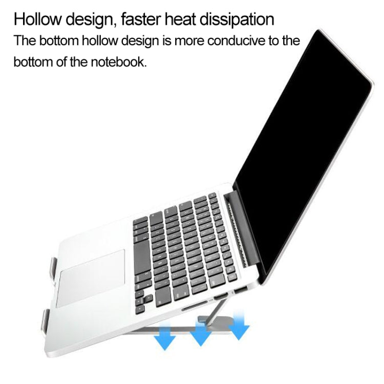 Laptop Höhenverlängerungs-Halter Ständer Klappbar Tragbarer Computer Wärmeableitungs-Halterung, Größe: 22.3x23.5x1.3cm