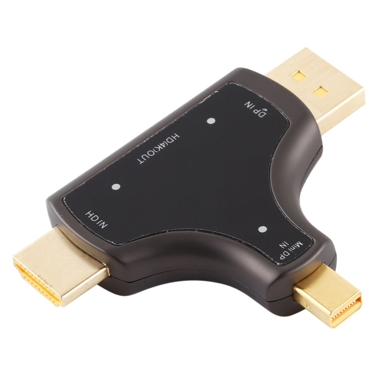 D62A DisplayPort + Mini DP + HDMI Stecker zu HDMI Buchse 3-in-1 Adapter, D62A