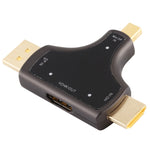 D62A DisplayPort + Mini DP + HDMI Stecker zu HDMI Buchse 3-in-1 Adapter, D62A