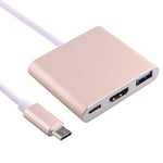 USB-C / Typ-C 3.1 Stecker zu USB-C / Typ-C 3.1 Buchse & HDMI Buchse & USB 3.0 Buchse Adapter, Typ-C+USB+HDMI (J), Typ-C+USB+HDMI (G), Typ-C+USB+HDMI (B), Typ-C+USB+HDMI (S)